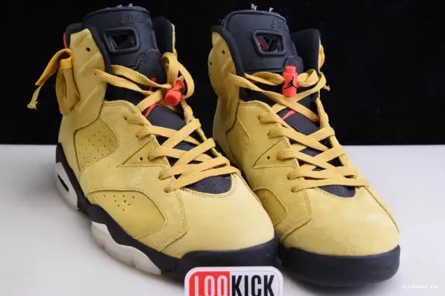 Rep MAX SCOTT X TRAVIS YELLOW AIR JORDAN 6 CN1084-300 0420